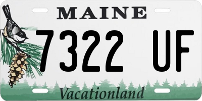 ME license plate 7322UF