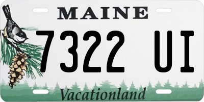 ME license plate 7322UI