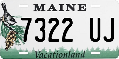 ME license plate 7322UJ