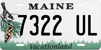 ME license plate 7322UL