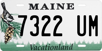 ME license plate 7322UM
