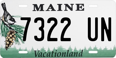 ME license plate 7322UN