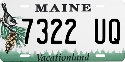 ME license plate 7322UQ