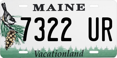 ME license plate 7322UR