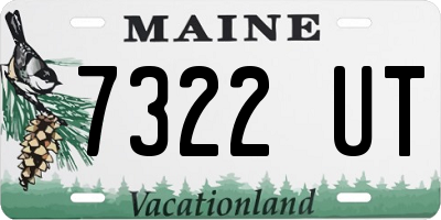 ME license plate 7322UT