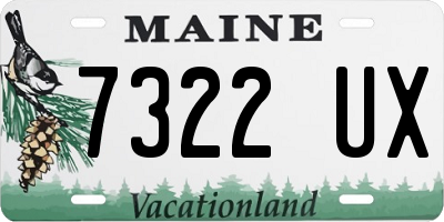 ME license plate 7322UX