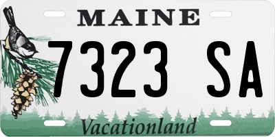 ME license plate 7323SA