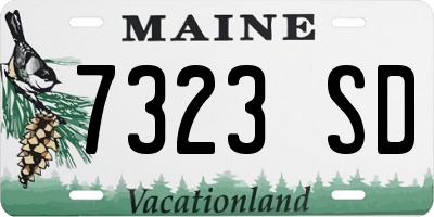 ME license plate 7323SD
