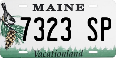 ME license plate 7323SP