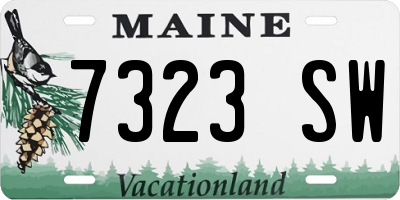 ME license plate 7323SW