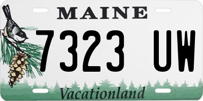 ME license plate 7323UW