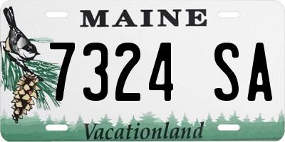 ME license plate 7324SA