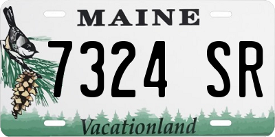 ME license plate 7324SR