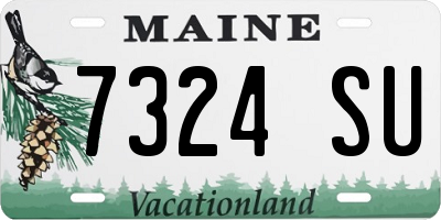 ME license plate 7324SU