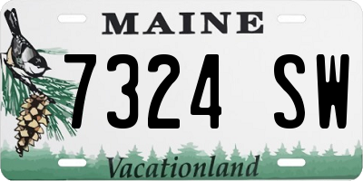 ME license plate 7324SW