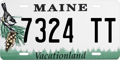 ME license plate 7324TT