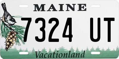 ME license plate 7324UT