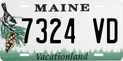 ME license plate 7324VD