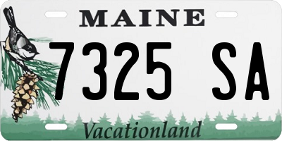 ME license plate 7325SA