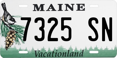 ME license plate 7325SN