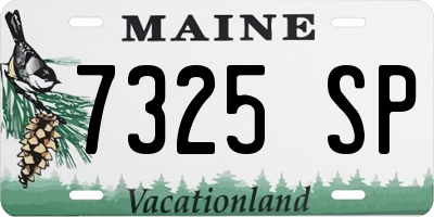ME license plate 7325SP