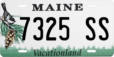 ME license plate 7325SS