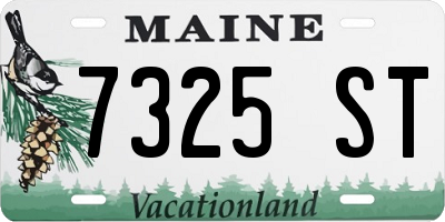 ME license plate 7325ST