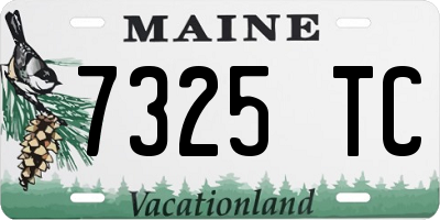ME license plate 7325TC