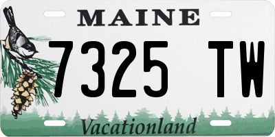 ME license plate 7325TW