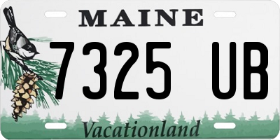 ME license plate 7325UB