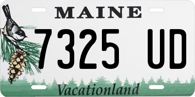 ME license plate 7325UD