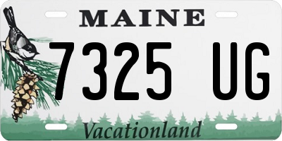 ME license plate 7325UG