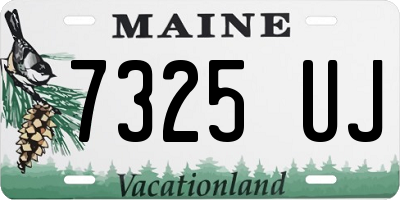 ME license plate 7325UJ