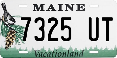 ME license plate 7325UT