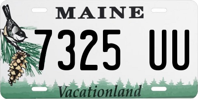 ME license plate 7325UU