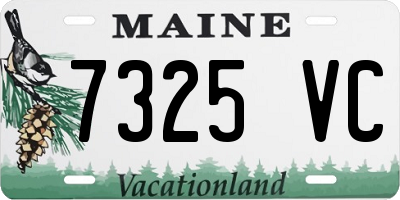 ME license plate 7325VC