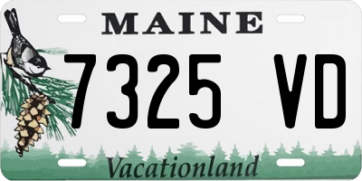 ME license plate 7325VD