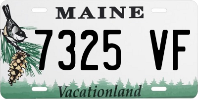 ME license plate 7325VF