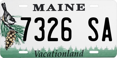 ME license plate 7326SA