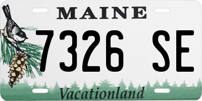 ME license plate 7326SE