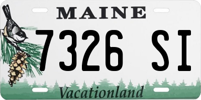 ME license plate 7326SI