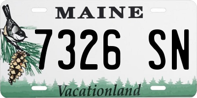 ME license plate 7326SN