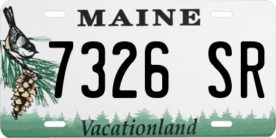 ME license plate 7326SR