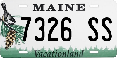 ME license plate 7326SS