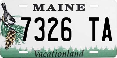 ME license plate 7326TA