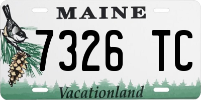 ME license plate 7326TC