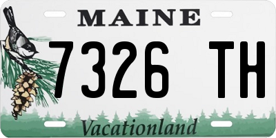 ME license plate 7326TH