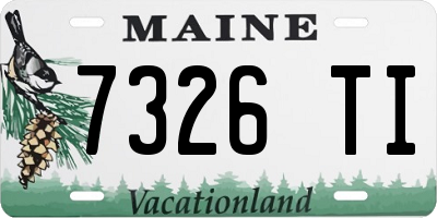 ME license plate 7326TI