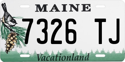 ME license plate 7326TJ