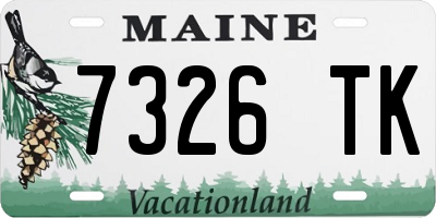 ME license plate 7326TK